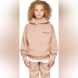 Fear of God Essentials Kids Pullover Hoodie 'Matte Blush' Size 8/M